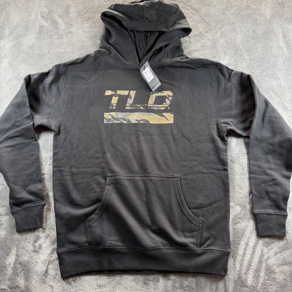 Troy Lee Designs Youth Speed Logo Pullover Hoodie Black Camo TLD Size LG